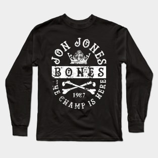 Jon Jones The Champ Is Here WHT Long Sleeve T-Shirt